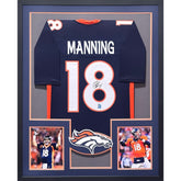 Peyton Manning Framed Signed Jersey Player Holo Broncos Autographed