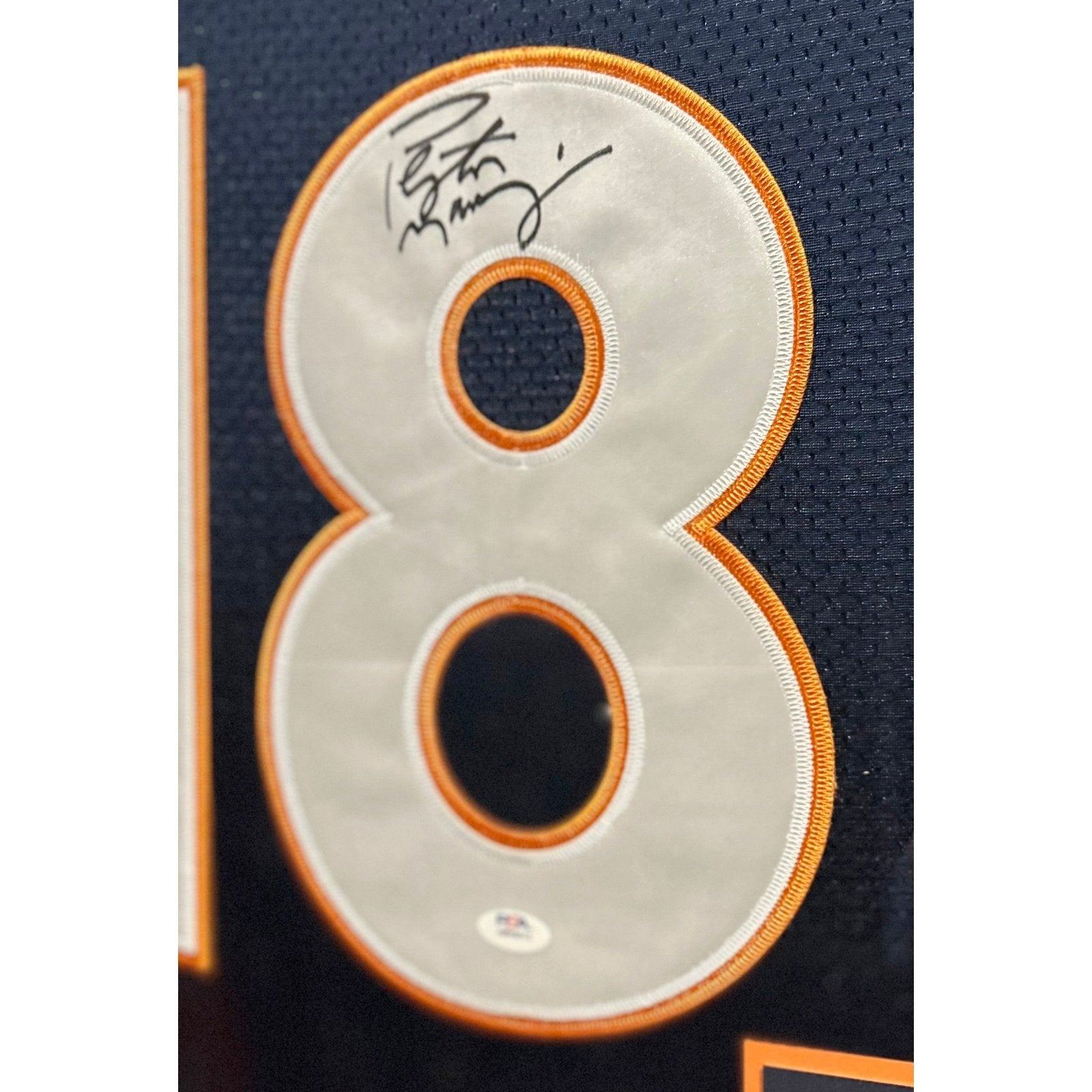 Peyton Manning Framed Signed Blue Jersey PSA/DNA Denver Broncos Autographed