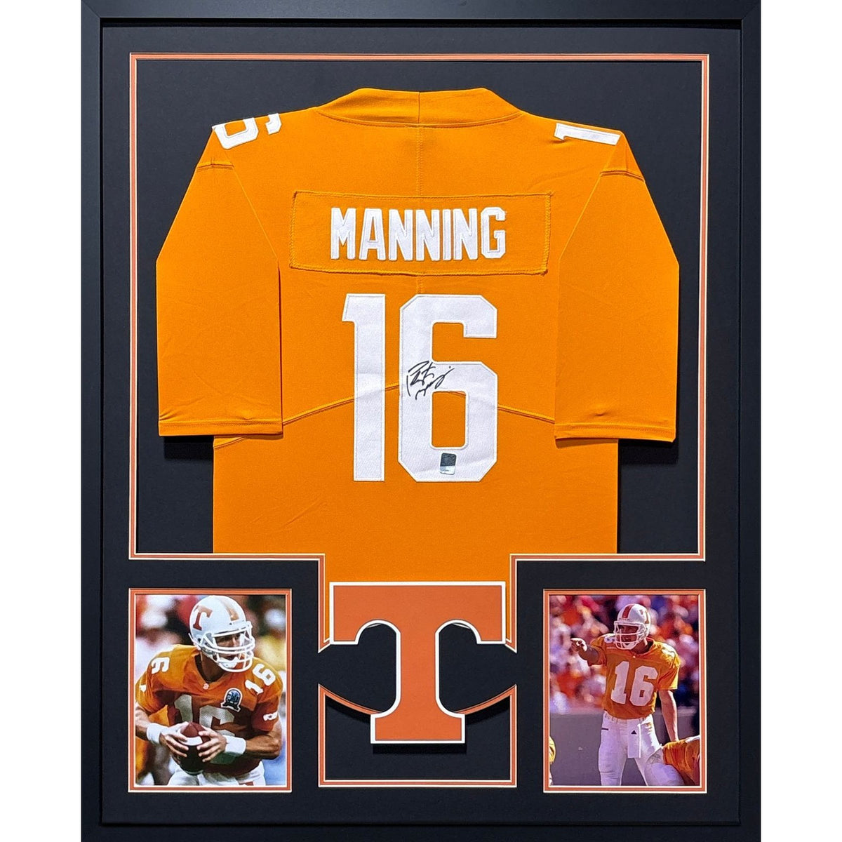 Peyton Manning Framed Signed Jersey Tennessee Autographed Manning COA