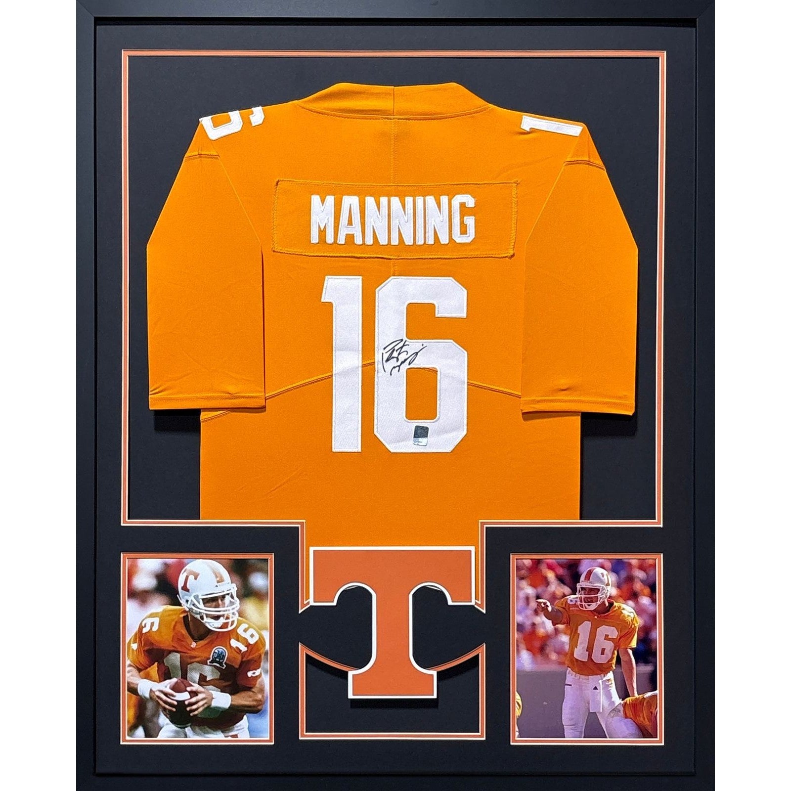 Peyton Manning Framed Signed Jersey Tennessee Autographed Manning COA