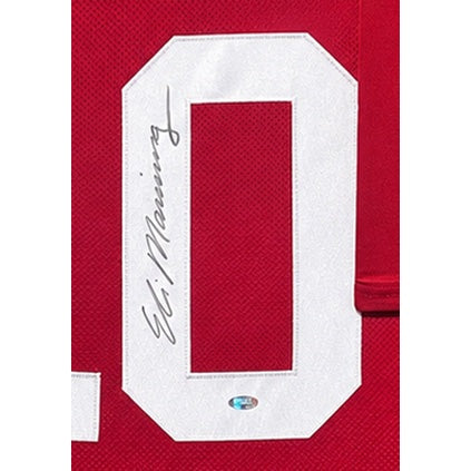 Eli Manning Framed Signed Steiner Red Jersey Autographed Ole Miss