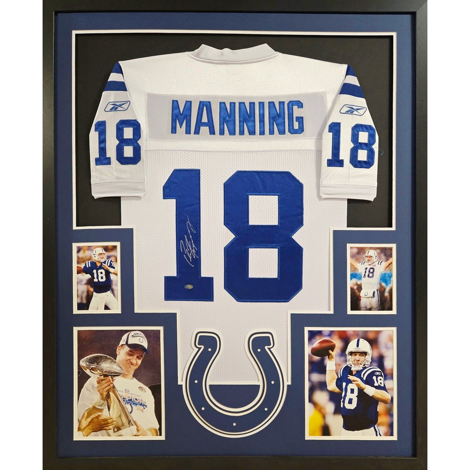 Peyton Manning Framed Signed Jersey Mounted Memories Colts Autographed