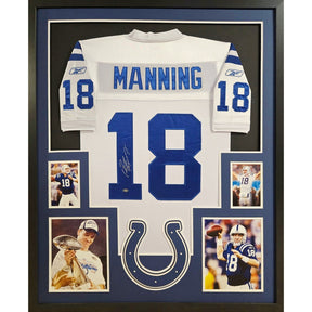 Peyton Manning Framed Signed Jersey Mounted Memories Colts Autographed
