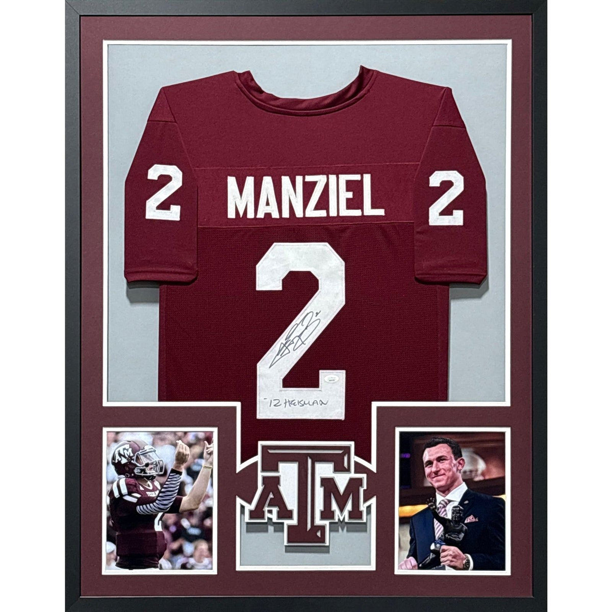 Johnny Manziel Signed Framed Jersey JSAutographed Texas A&M NS