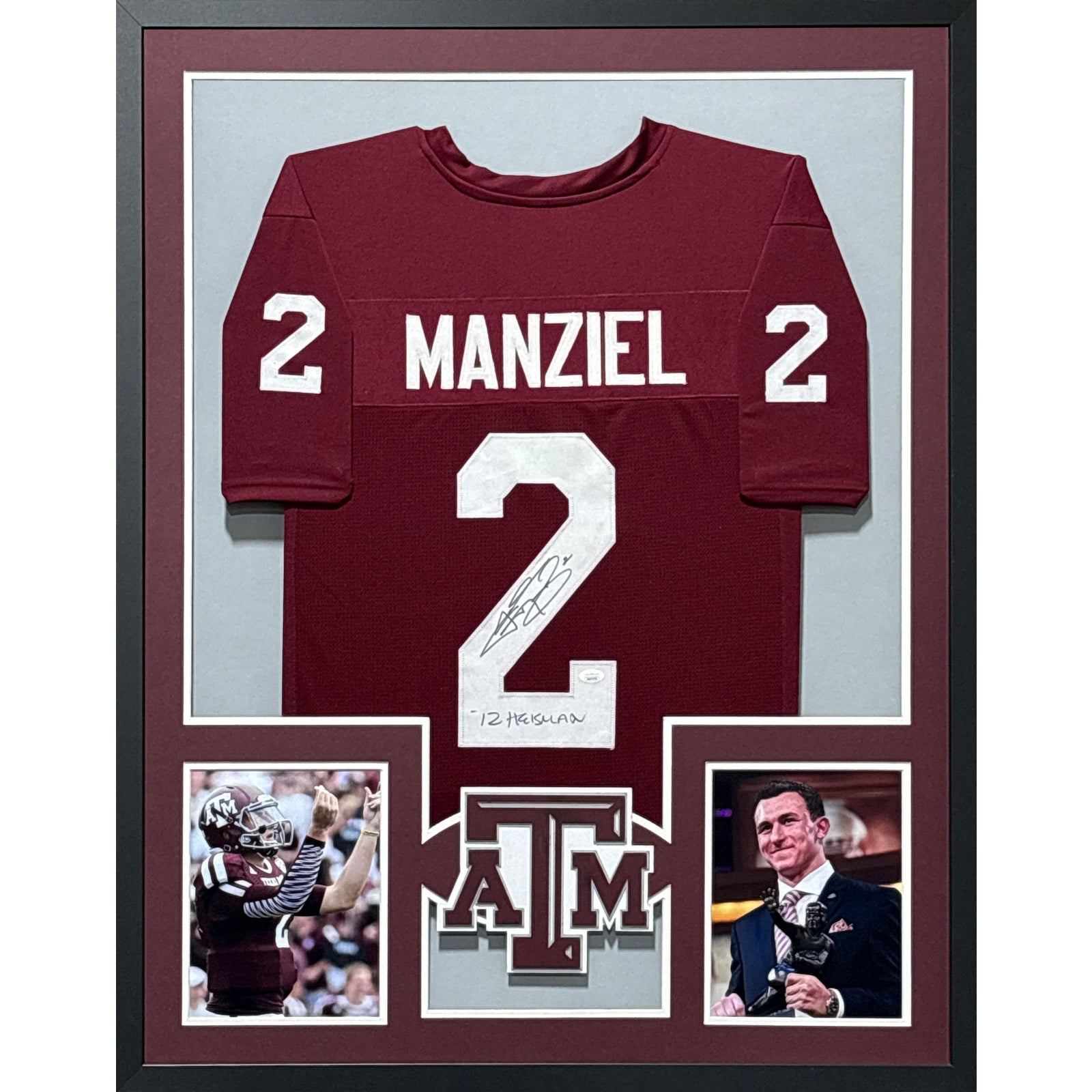 Johnny Manziel Signed Framed Jersey JSAutographed Texas A&M NS