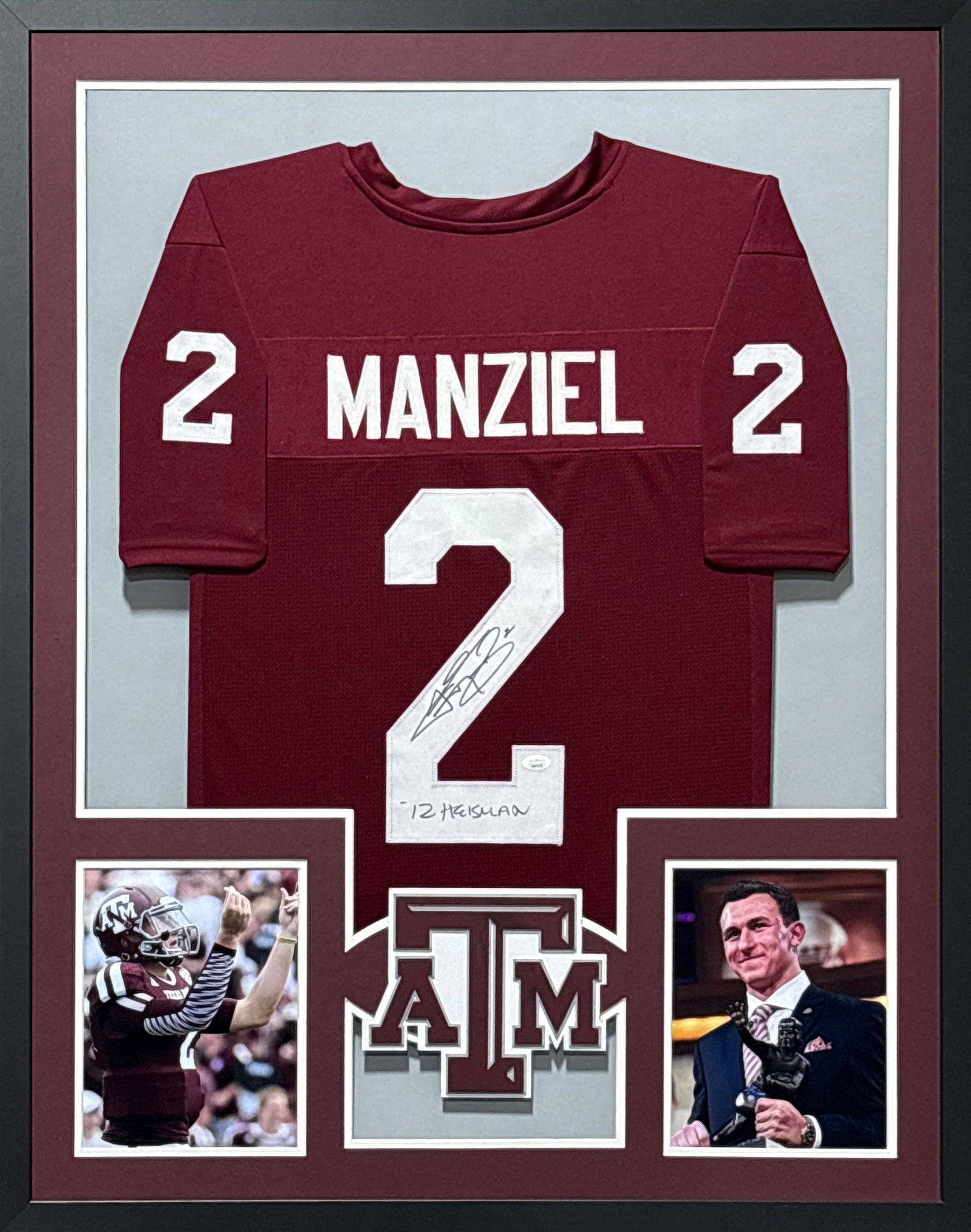 Johnny Manziel Signed Framed Jersey JSAutographed Texas A&M NS