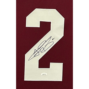 Johnny Manziel Signed Framed Stat Jersey JSA Autographed Texas A&M