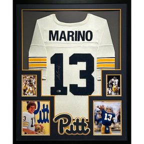 Dan Marino Signed Framed Jersey Beckett Autographed Pitt Panthers Dolphins