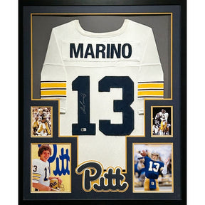 Dan Marino Signed Framed Jersey Beckett Autographed Pitt Panthers Dolphins