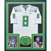 Marcus Mariotta Framed Signed White Jersey Beckett Autographed Oregon