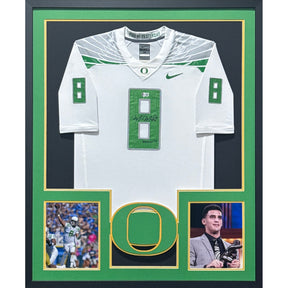 Marcus Mariotta Framed Signed White Jersey Beckett Autographed Oregon