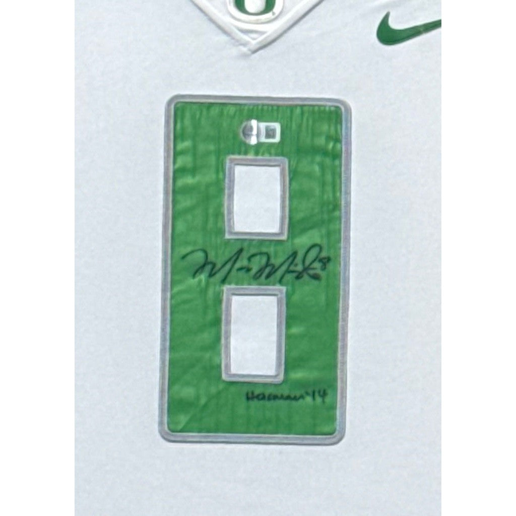 Marcus Mariotta Framed Signed White Jersey Beckett Autographed Oregon