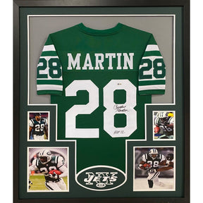 Curtis Martin Framed Jersey Beckett Autographed Signed New York Jets Pitt