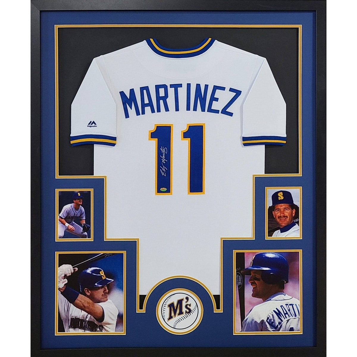 Edgar Martinez Framed Jersey Mill Creek COA Autographed Signed Seattle Mariners