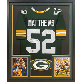 Clay Matthews Framed Signed Jersey Beckett Autographed Packers