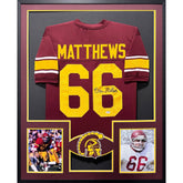 Bruce Matthews Framed Jersey PSA/DNA Autographed Signed USC