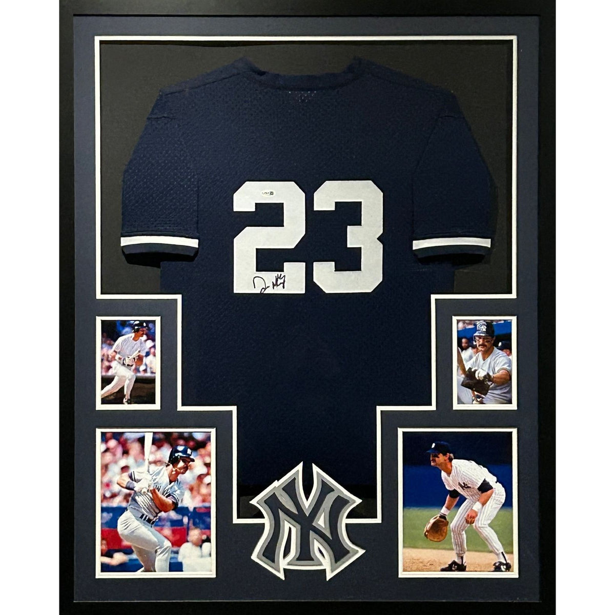 Don Mattingly Framed Navy Jersey JSA Autographed Signed Yankees