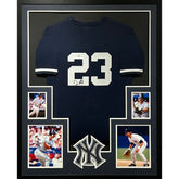 Don Mattingly Framed Navy Jersey JSA Autographed Signed Yankees