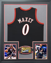 Tyrese Maxey Signed Framed Jersey PSA/DNA Autographed Philadelphia 76ers