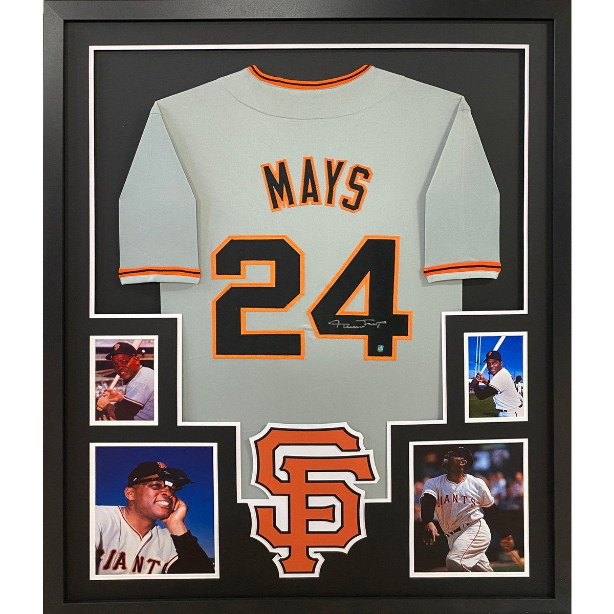 Willie Mays Framed Jersey Say Hey COA Autographed Signed San Francisco Giants