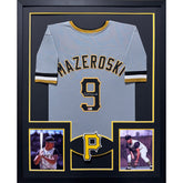Bill Mazeroski Framed Grey Jersey Beckett Autographed Signed Pittsburgh Pirates