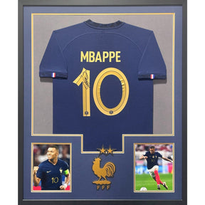 Kylian Mbappe Framed Signed Jersey Autographed France Icons COA