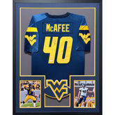 Pat McAfee Signed Framed Jersey JSA Autographed West Virginia WVU