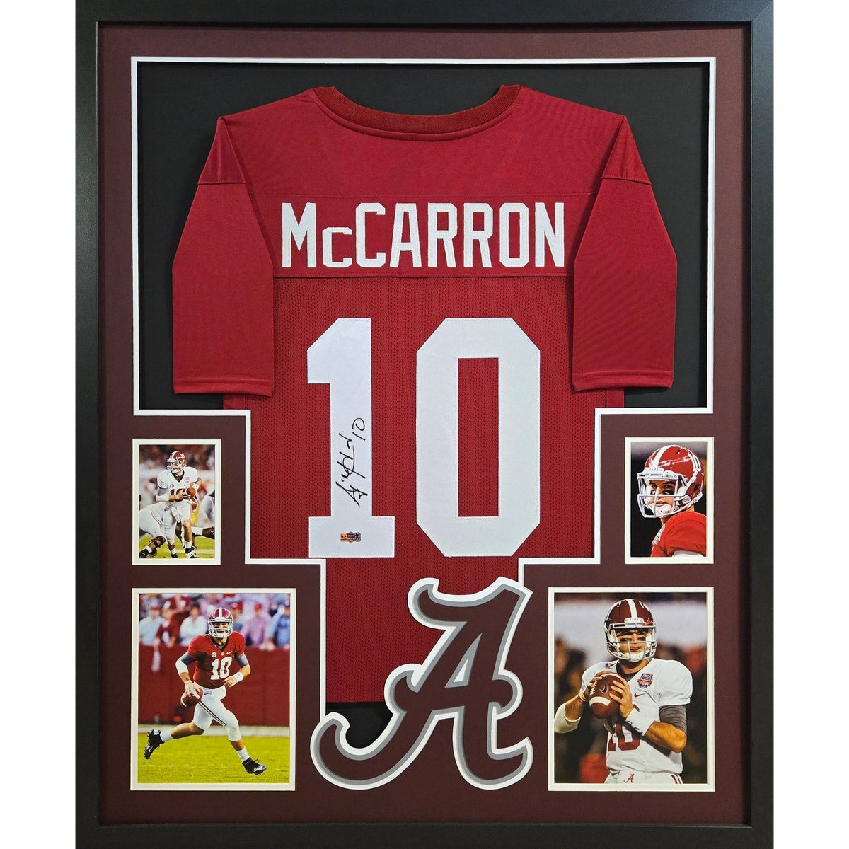AJ McCarron Signed Framed Jersey Radtke COA Autographed Alabama A.J.