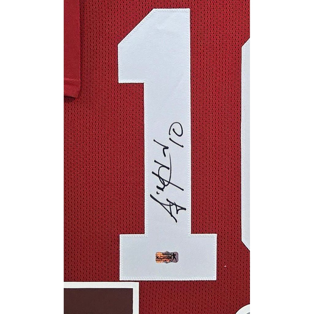 A.J. McCarron Signed Framed Red Jersey JSA Autographed Alabama AJ