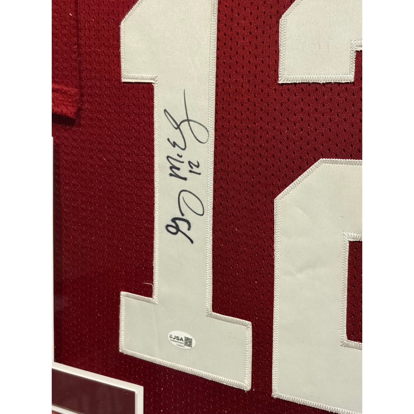 Greg McElroy Signed Framed Jersey JSA COA Autographed Alabama