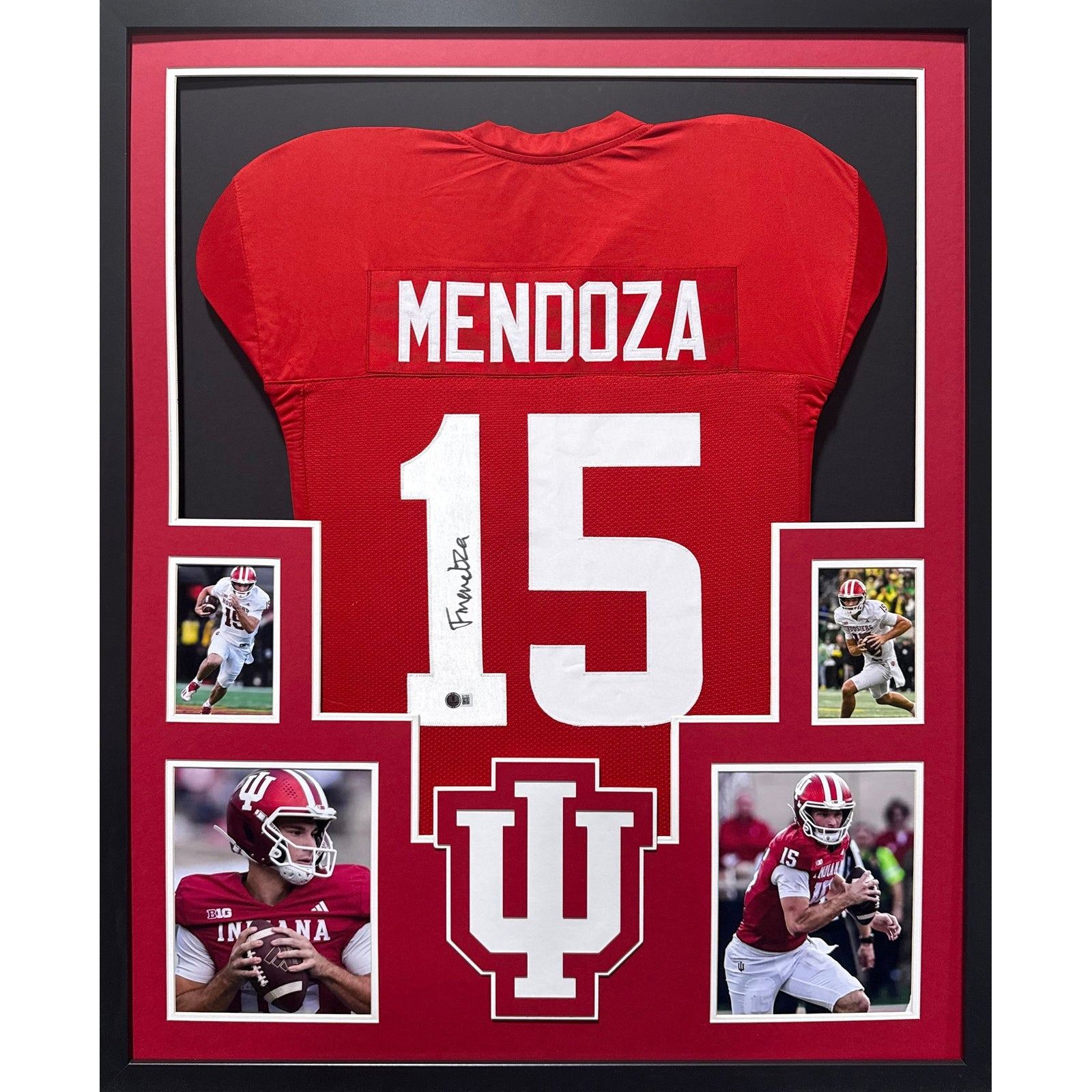 Fernando Mendoza Framed Signed Jersey JSA Autographed Signed Indiana PC