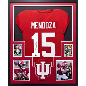 Fernando Mendoza Framed Signed Jersey JSA Autographed Signed Indiana PC
