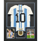 Lionel Messi Framed Argentina Jersey Fanatics COA Autographed Signed
