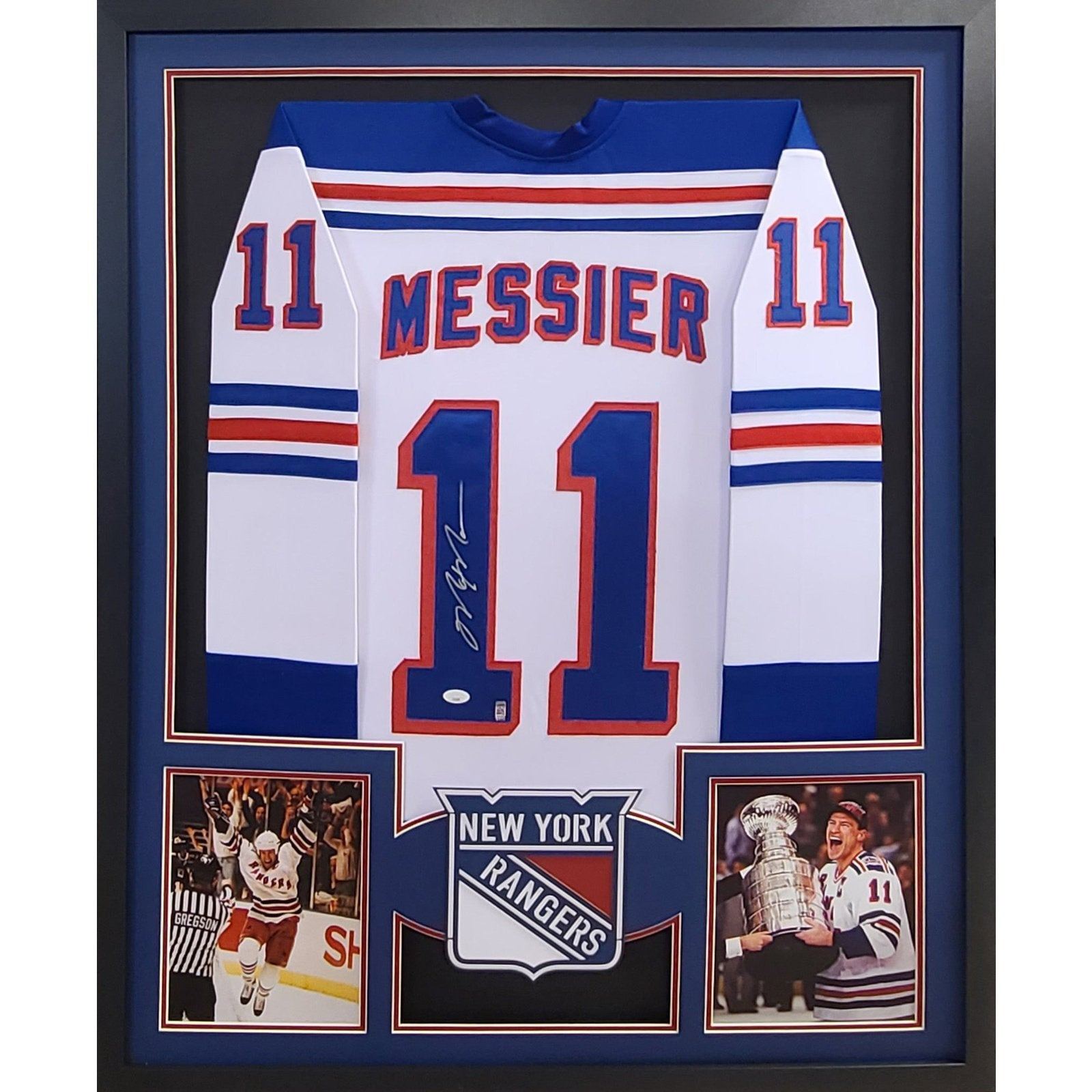 Mark Messier Framed Signed Jersey JSA Autographed New York Rangers