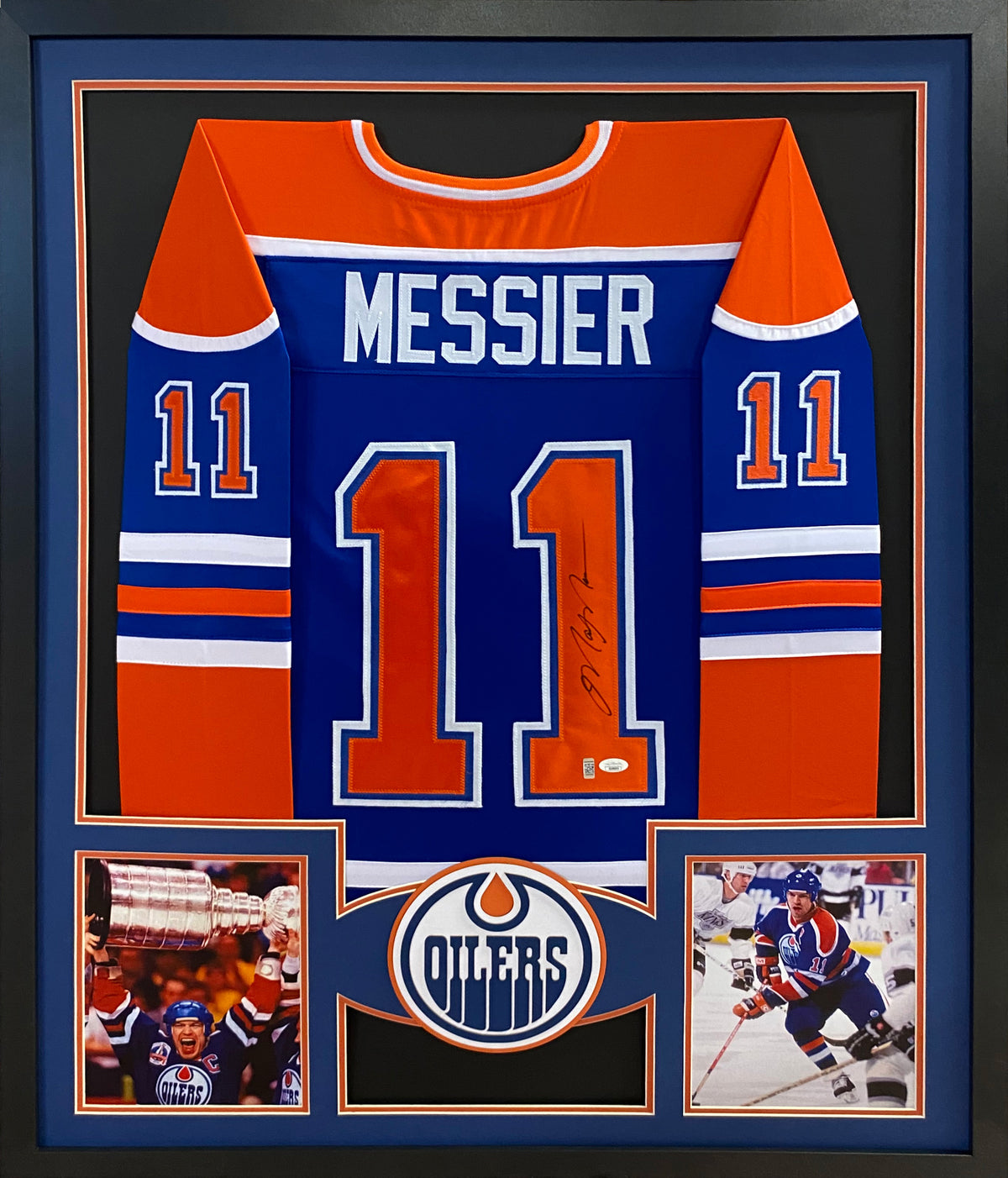 Mark Messier Signed Framed Jersey JSA Autographed Edmonton Oilers