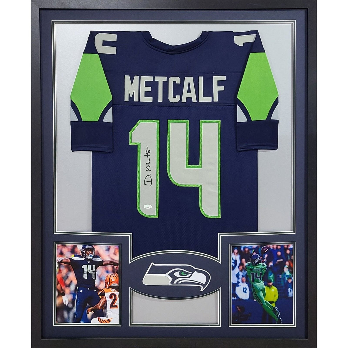 D.K. Metcalf Framed Jersey JSA COA Autographed Signed Seattle Seahawks DK