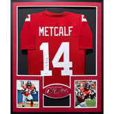 D.K. Metcalf Framed Red Jersey JSA COA Autographed Signed Ole Miss DK