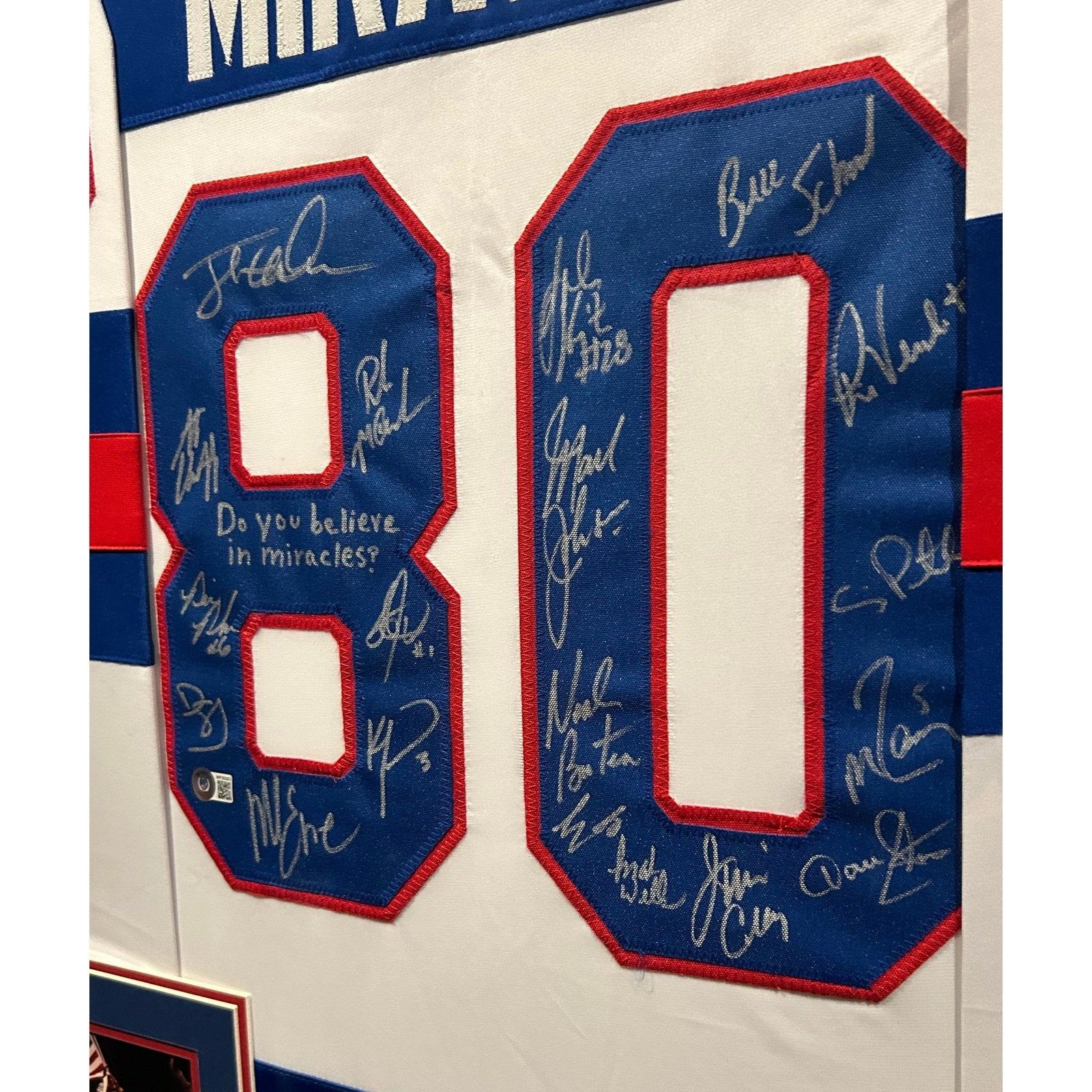 1980 Team USA Hockey Miracle on Ice Jersey Signed by (19) with