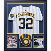Jacob Misiorowski Framed Signed Pinstripe Jersey PROVA COA Autographed Brewers