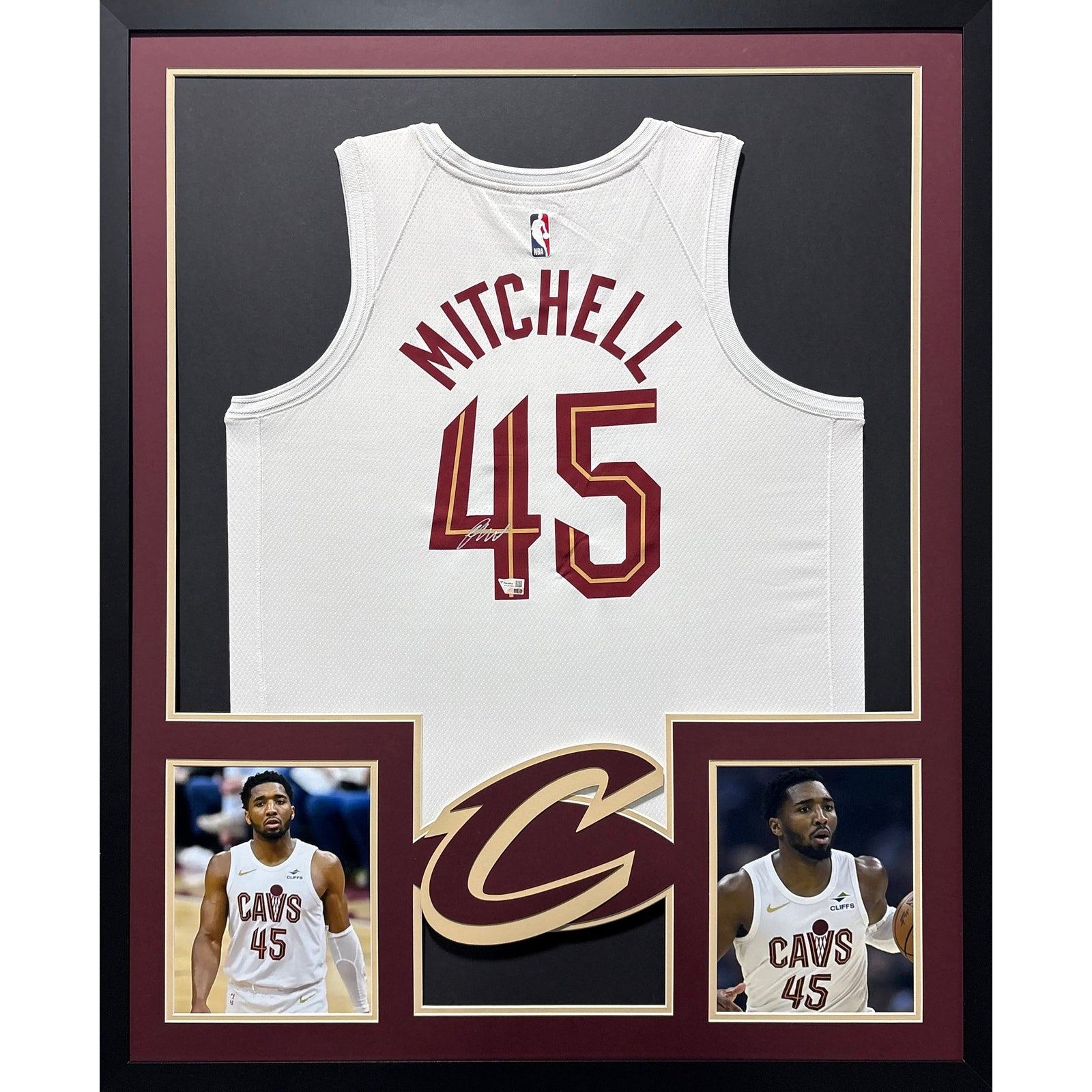 Donovan Mitchell Framed Signed Jersey Fanatics Cavaliers Autographed