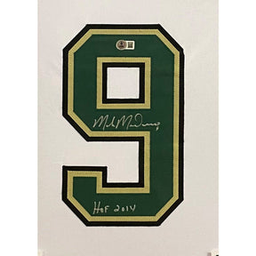 Mike Modano Framed Signed White Jersey Beckett COA Autographed Dallas Stars