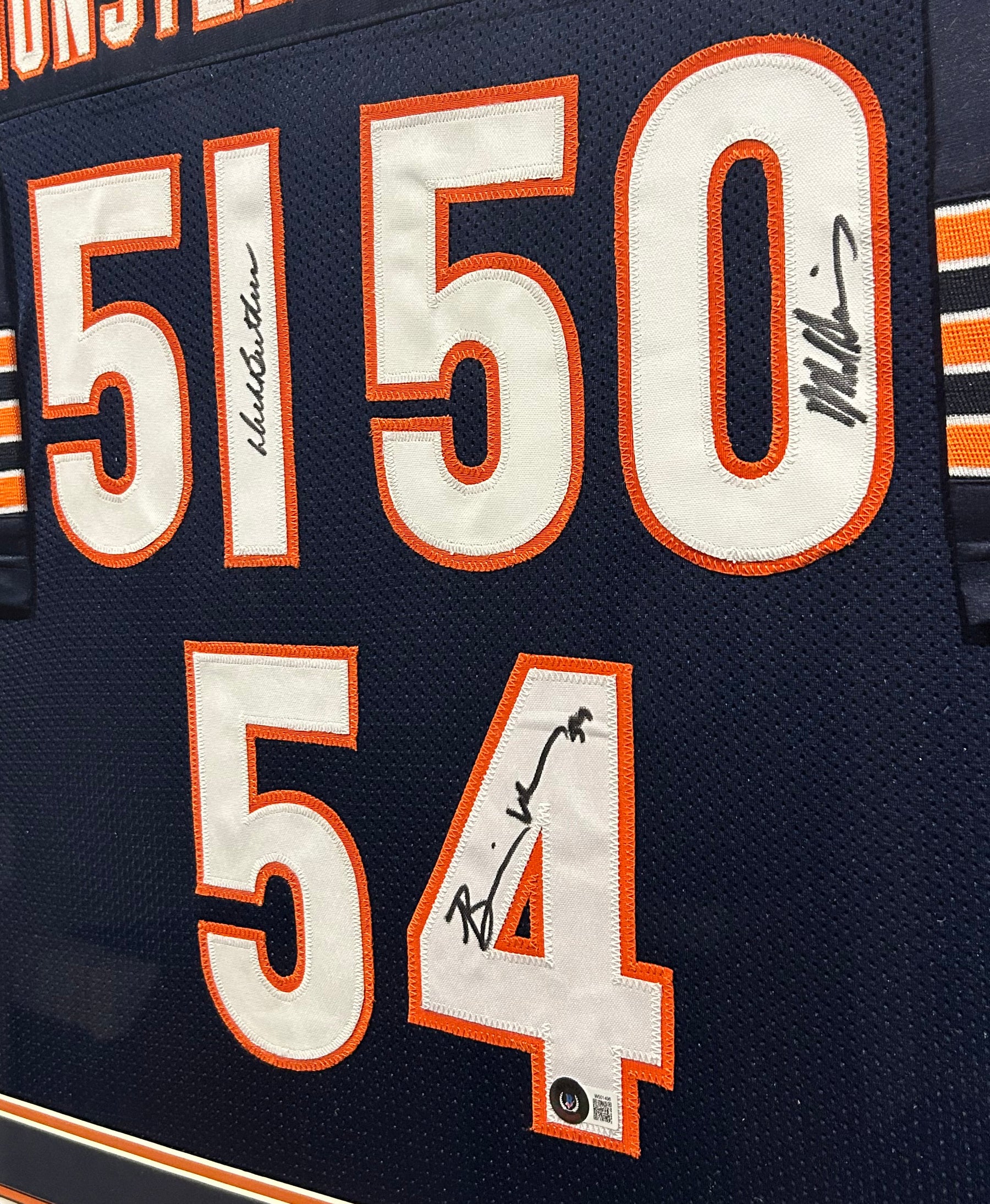 Chicago Bears Framed Jersey Beckett Autograph Signed Urlacher Singletary Butkus