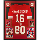 Joe Montana & Jerry Rice Framed Signed Jersey San Francisco 49ers COA