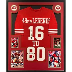Joe Montana & Jerry Rice Framed Signed Jersey San Francisco 49ers COA