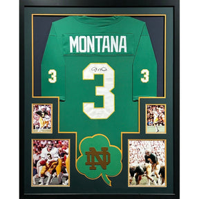 Joe Montana Framed Signed Jersey JSA COA Autographed Notre Dame