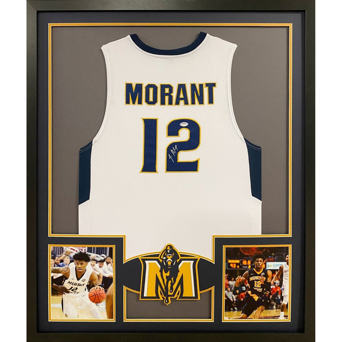 Ja Morant Signed Framed Matted Memphis Grizzlies Jersey FSG COA