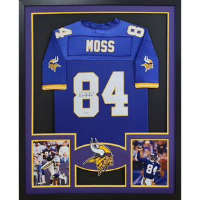 Randy Moss Signed Framed Jersey Beckett Autographed Minnesota Vikings