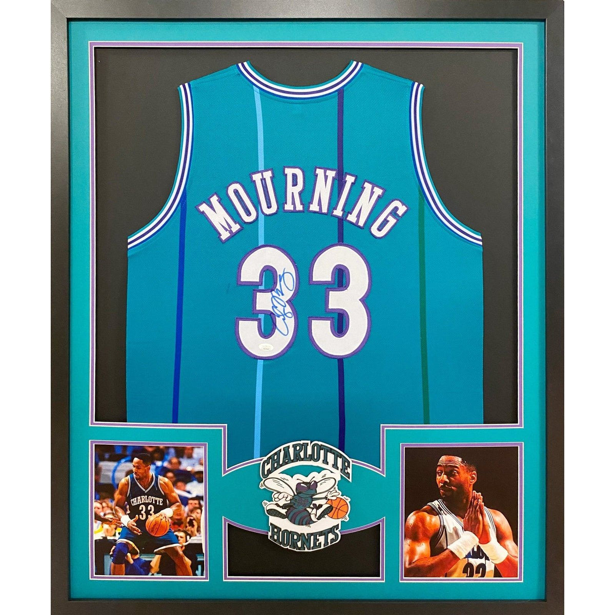 Charlotte Hornets LaMelo Ball Autographed Framed Teal Jersey JSA