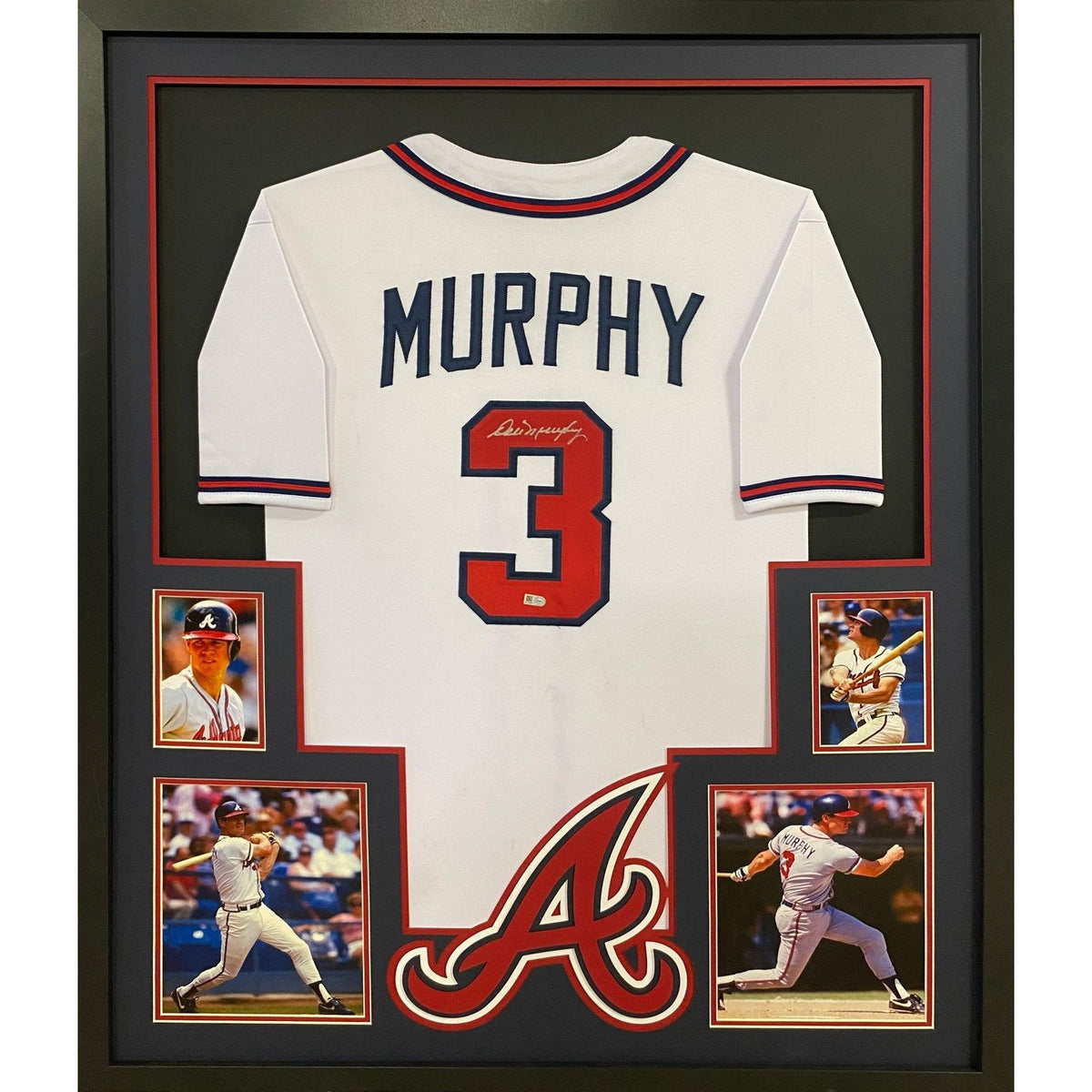 Dale Murphy Autographed and Framed Blue Braves Jersey