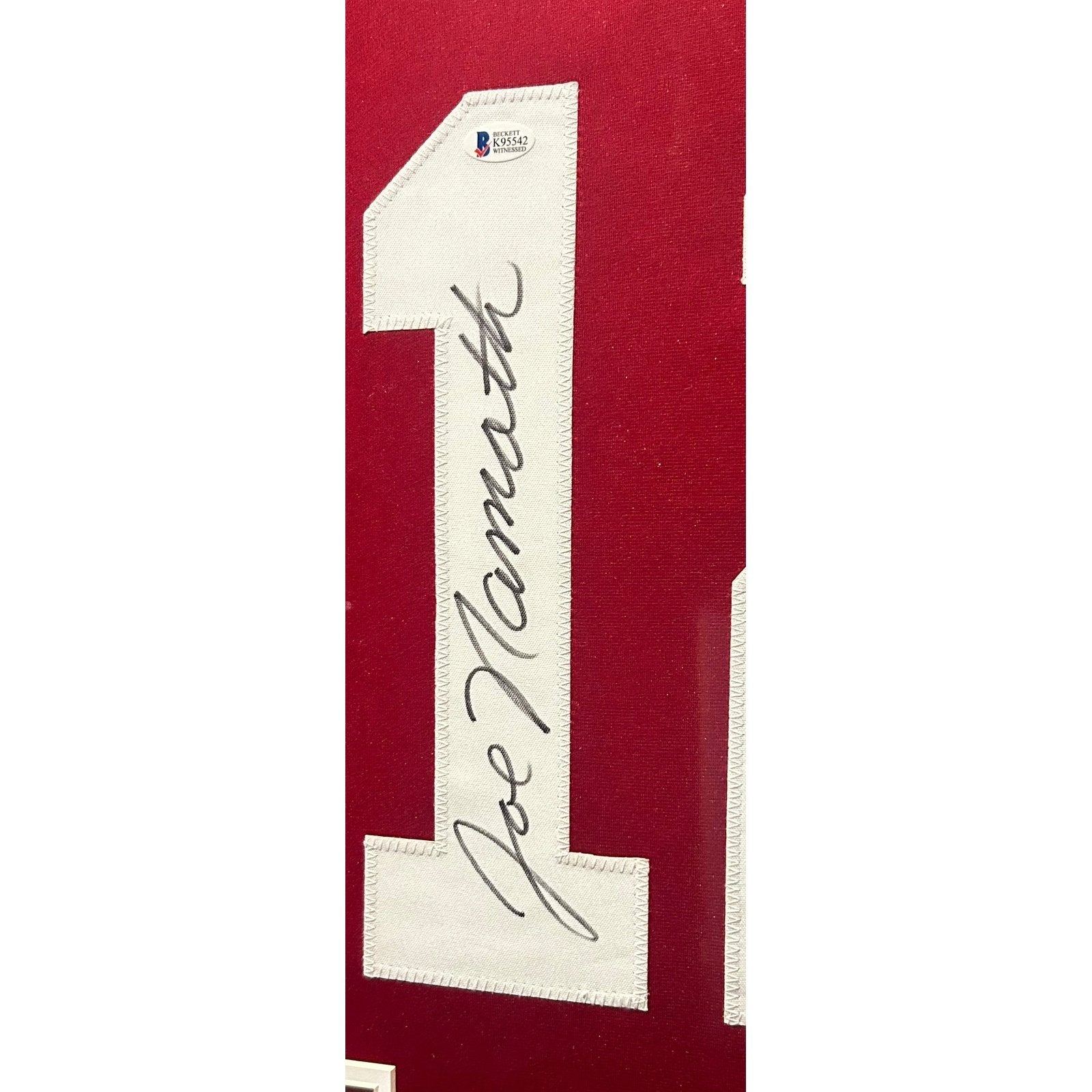 Joe Namath Framed Alabama Signed Jersey Beckett Autographed